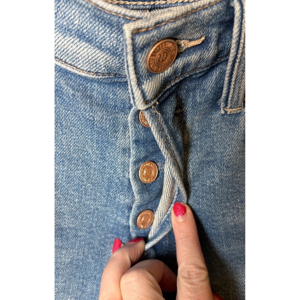 Mother The Tomcat Flood Fray Flag Me Down Jeans Size 24 - Picture 3 of 9